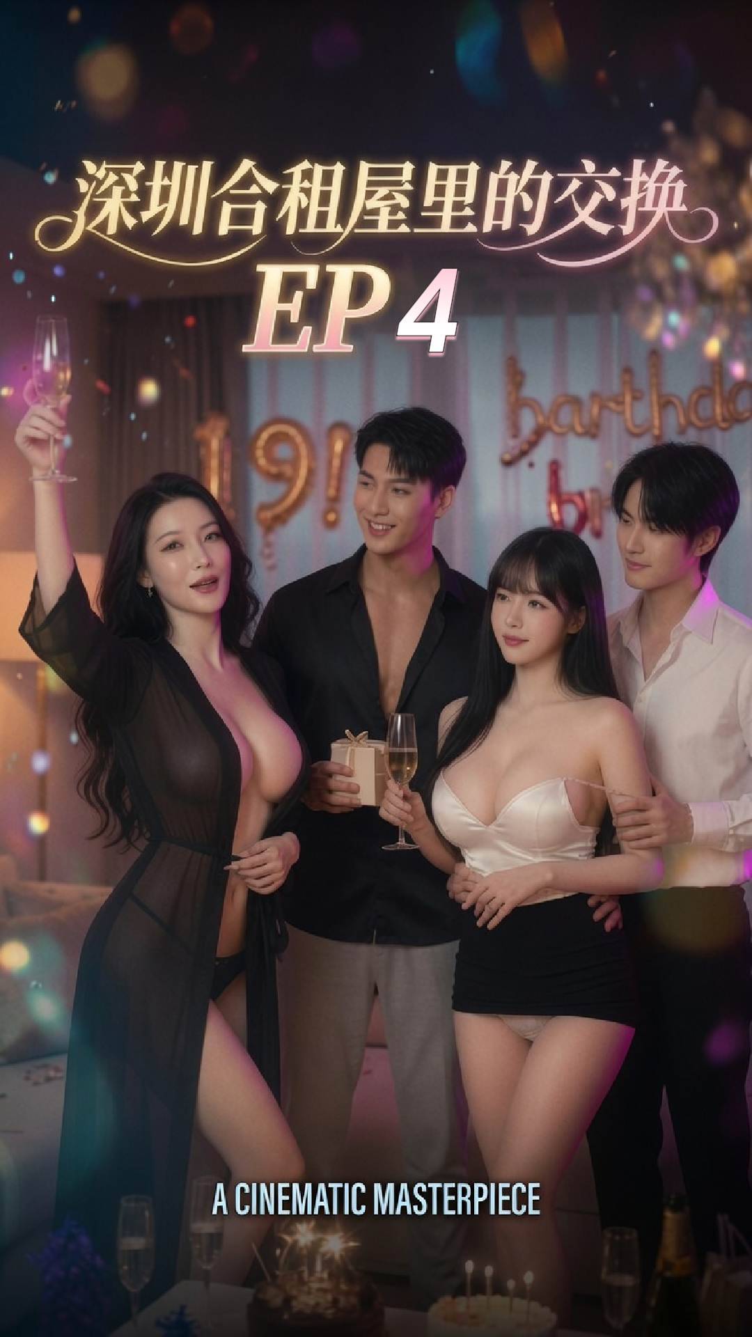 深圳合租房里的交换(易子而交)AI短剧海报